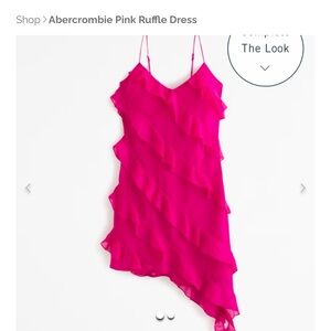 Abercrombie high low pink ruffle dress S